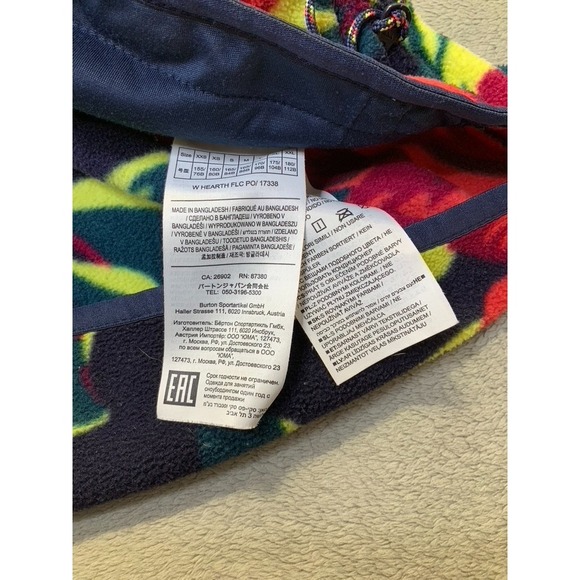 Burton WOMEN'S HEARTH FLEECE FLORAL PULLOVER Size"S" Various Color Ski-Climbing - Picture 8 of 8